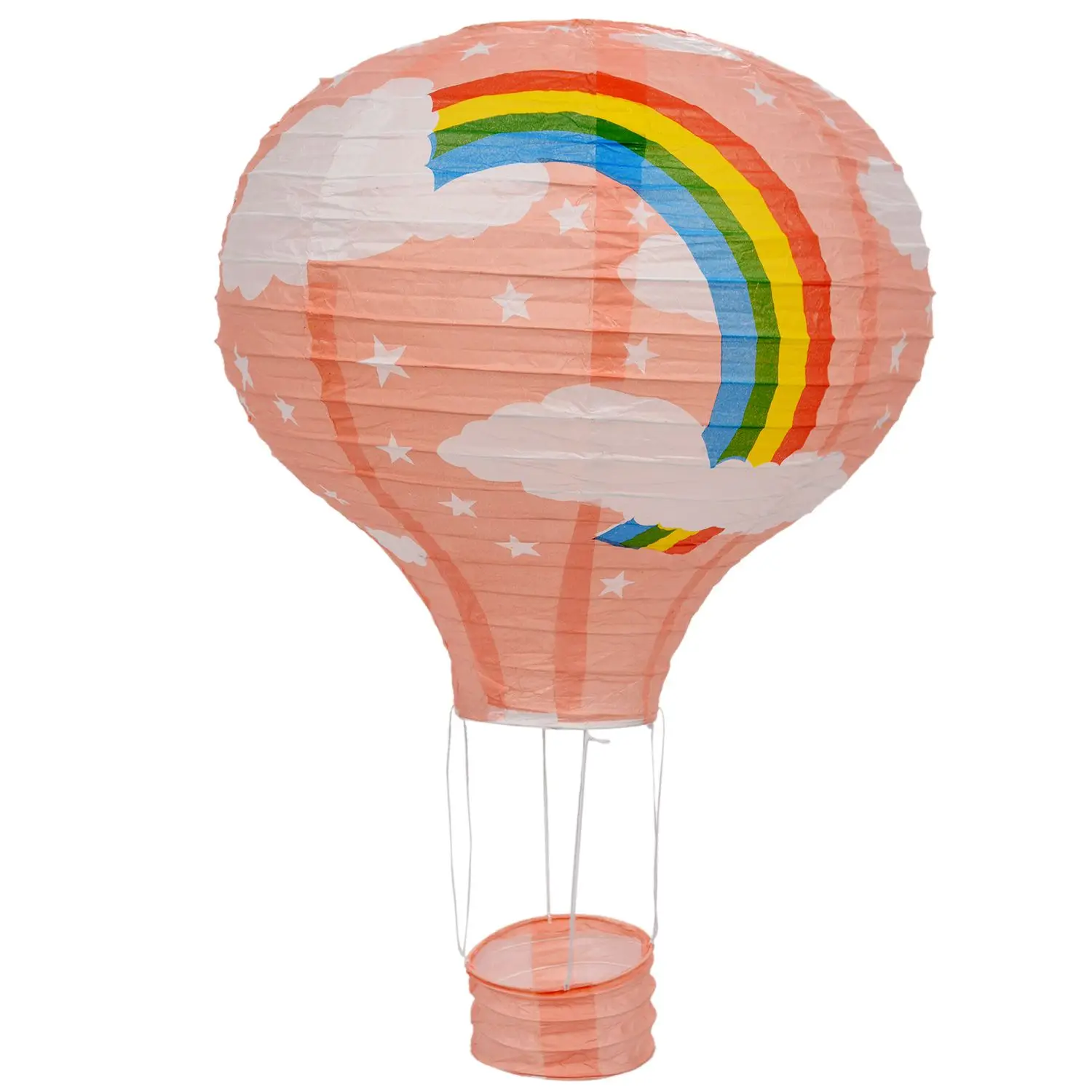 12-дюймовый Бумажный фонарь с воздушным шаром, Абажур, Потолочный светильник, Декор для свадебной вечеринки, Розовая радуга0
