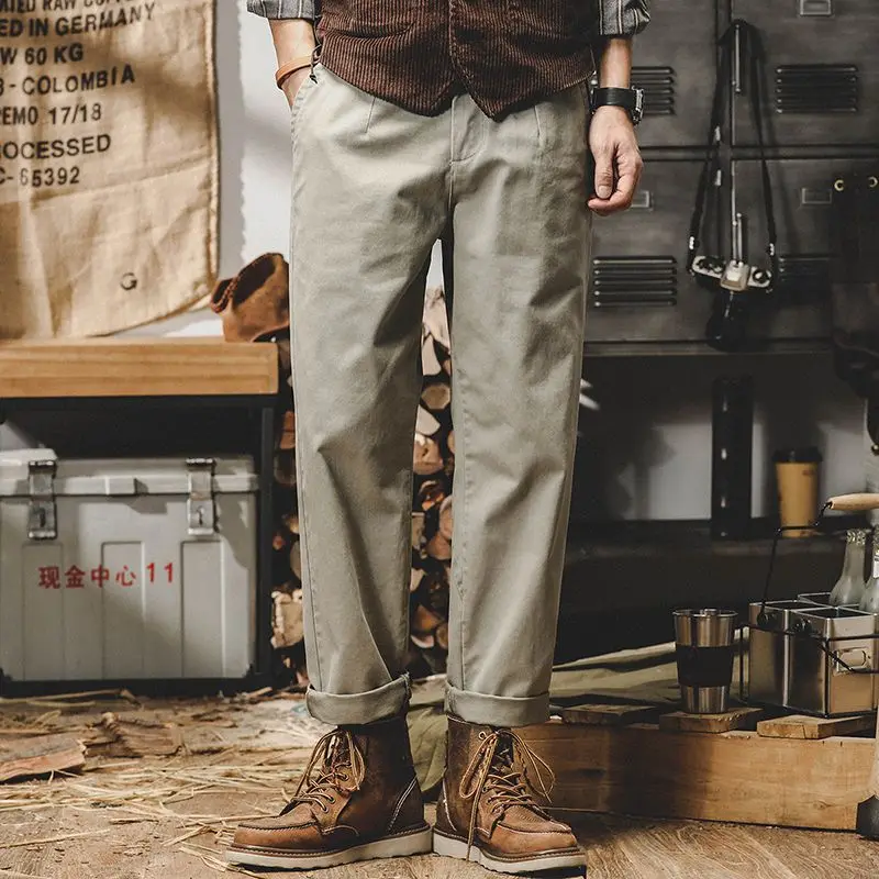 Высококачественные брюки большого размера большого размера Летние мужские брюки-карго с хлопковыми карманами, свободные армейские повседневные брюки в стиле сафари A750
