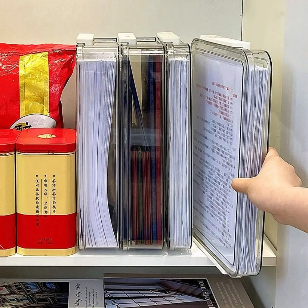Прозрачный настольный ящик для хранения бумаги, Пластиковый ящик для хранения бумаги формата А4, многоцелевой органайзер, Коробка для тестовой бумаги0