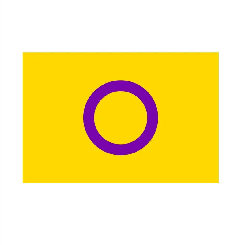 Флаг интерсексуальной гордости 90x150 см для украшения0