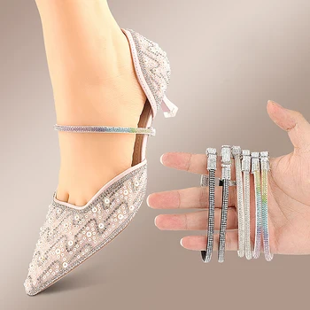 1 пара женских шнурков для обуви на высоком каблуке, Регулируемый ремень для обуви, удерживающий лодыжки, Свободные противоскользящие шнурки, завязки, ремешки