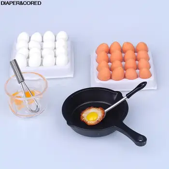 1Шт 1:12 Масштаб украшения Кукольного домика мини-моделирование яйцо утка яйцо супермаркет ручная модель реквизит для фотосъемки