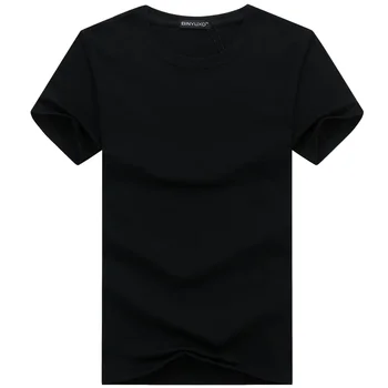 B8762 Простой креативный дизайн линии однотонных хлопчатобумажных футболок Для мужчин, Новое поступление, Стильная Мужская футболка с коротким рукавом, плюс размер