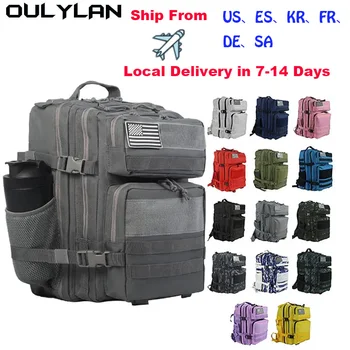 Oulylan 25L 45L Военно-Тактический Рюкзак Для Тренировок На Открытом Воздухе, Походный Рюкзак Для Кемпинга, Армейский 3D Треккинговый Рюкзак Molle