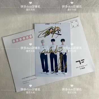 TFBoys Ван Джункай Ван Юань И ян цянь xi10-я годовщина фото с автографом 6-дюймовый непечатный подарок другу на день рождения