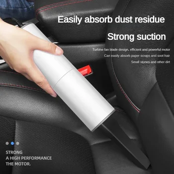 Автомобильный пылесос с беспроводной зарядкой Ручной пылесос для сухой и влажной уборки с высоким всасыванием Ручной пылесос