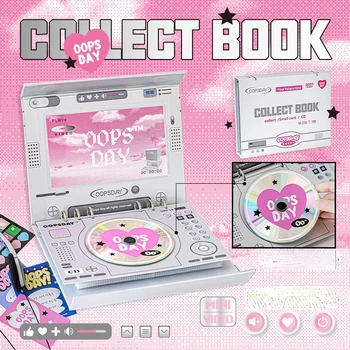 Американский винтажный ретро компакт-диск в форме Kpop, переплет для фотокарточек, коллекционная книга, держатель для фотокарточек Idol, альбом для фотокарточек