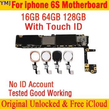 Для iphone 6S 4,7-дюймовая материнская плата без учетной записи ID Материнская плата с полным набором микросхем Логическая плата с / без Touch ID Хорошая рабочая пластина