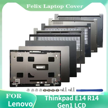 Для Lenovo Thinkpad E14 R14 Gen1 Задняя Крышка ЖК-дисплея/Передняя Панель ЖК-дисплея/Подушка Для Ладоней/Нижняя Крышка Серебристая/Черная Крышка Ноутбука