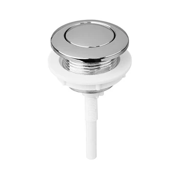 Кнопка Бачка для Туалетной Воды, Круглый Клапан, Клапан для Слива Унитаза с одной Кнопкой, Аксессуары для ванной Комнаты ABS, Хром