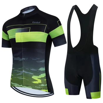 Комплект из джерси для велоспорта, мужской костюм с короткими рукавами, спортивная велосипедная одежда на открытом воздухе, дышащая велосипедная одежда, комплект шорт-нагрудников для велоспорта MTB