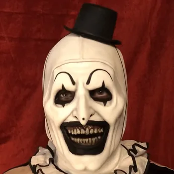 Латексная маска Джокера Ужасающее искусство Клоуна Косплей Маски Ужас Полный Шлем Костюмы на Хэллоуин Аксессуар Реквизит для Карнавальной вечеринки