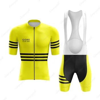 Летний комплект из джерси для велоспорта, велосипедная одежда GORE, Дышащая велосипедная одежда, Мужская велосипедная рубашка, нагрудник, шорты, костюм MTB, топы для горных велосипедов