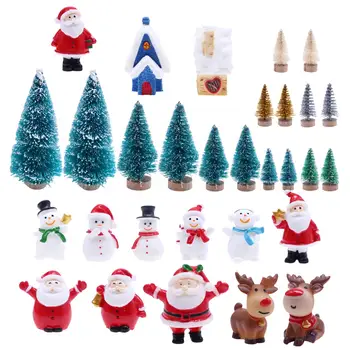 Набор рождественских аксессуаров для 1/12 кукольного домика с микро-ландшафтным орнаментом