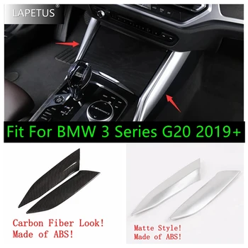 Накладка Боковой Центральной Панели Переключения Передач BMW 3 Серии G20 2019-2023 Из Углеродного Волокна / Матовые Аксессуары Для Интерьера