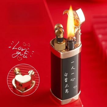 Новая Творческая личность Нестандартная Керосиновая зажигалка Love Button Зажигалка с открытым пламенем Бутик Старой винтажной зажигалки Необычный Подарок