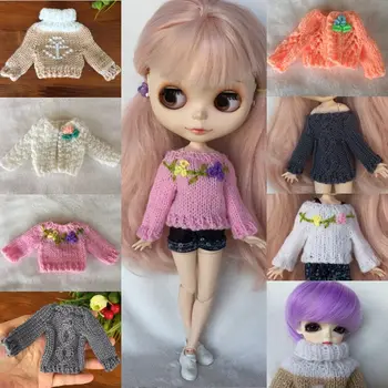 Новые аксессуары для кукол Кардиганы для кукол ручной работы, Топы, Повседневное платье, мини-вязаный свитер, одежда для переодевания