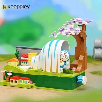 Новые строительные блоки Keepple серии Doraemon Классический реквизит становится больше и меньше, Модель туннельной сборки, украшения в подарок