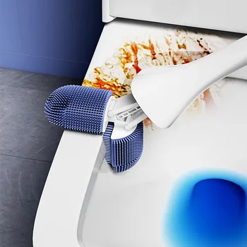 Новый набор туалетных щеток глубокой очистки, регулируемый на 90 градусов, Без Мертвого угла, Щетка для чистки унитаза, Аксессуары для ванной комнаты