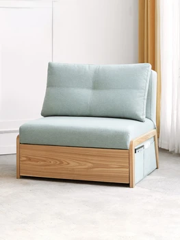 Односпальный тканевый диван-кровать, простая современная небольшая квартира, многофункциональная выдвижная раскладушка двойного назначения