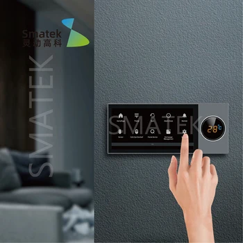 Панель управления Smart Home iot Control Switch panel для роскошного домашнего декора отеля, 100+ устройств управления home assistant gateway S8E