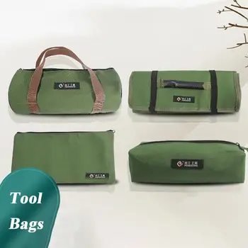 Прочная сумка-тоут, многофункциональные сумки для инструментов с несколькими карманами, толстый холщовый чехол, органайзер для хранения, чехол для инструментов