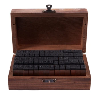 Резиновый штамп с буквенным обозначением алфавита в деревянной коробке, стиль печати, деревянные буквы, 280 шт.