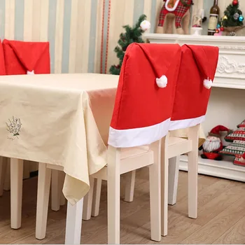 Рождественский чехол для стула из мягкой нетканой ткани, чехол для стула, украшение Рождественского обеденного стола, принадлежности для вечеринок, Рождественские украшения для дома