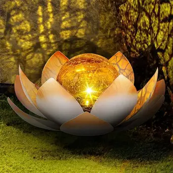 Светодиодный цветочный светильник на солнечной энергии Плавающий Фонтан Пруд Садовая лампа для бассейна Реалистичные лампы в форме Лотоса Украшение сада