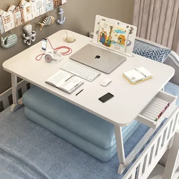 Складной столик от производителя на большой кровати, столик для ноутбука Lazy Person, Окно в спальне студента, Небольшой письменный стол в кабинете