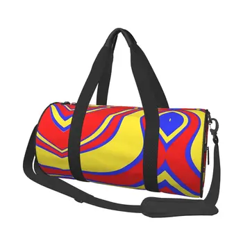 Спортивные сумки цвета радуги Модная спортивная сумка Kawaii для тренировок с обувью Винтажные сумки Мужские женские Портативные сумки для фитнеса на заказ