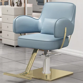 Удобные парикмахерские кресла для маникюра, парикмахерский салон, профессиональное металлическое кресло с откидной спинкой, Эстетическая мебель для комода Silla Giratoria