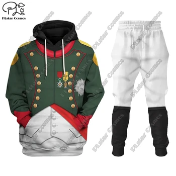 Униформа французского благородного солдата пехоты, толстовка с 3D принтом, уличные женщины, мужской пуловер / толстовка / толстовка на молнии A8