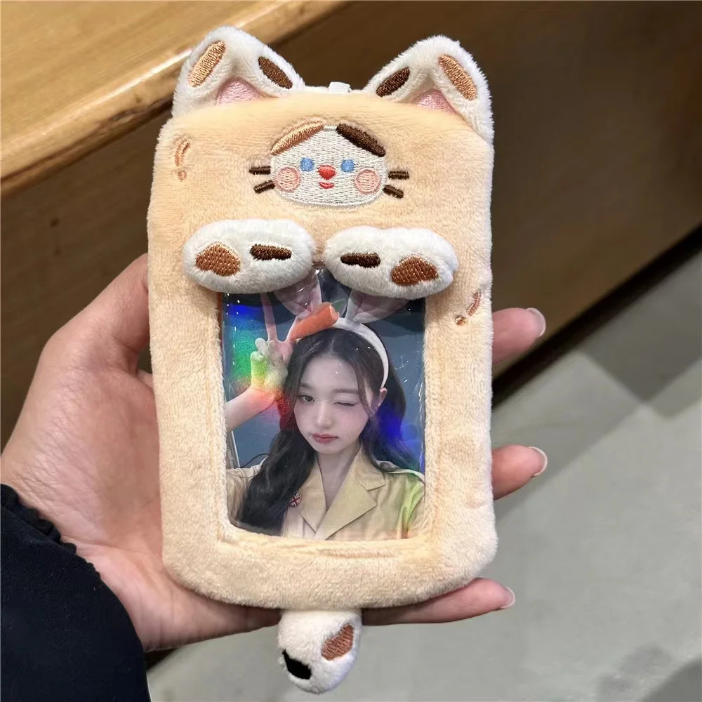 Kawaii Cartoon Cookies Cat modeling Плюшевый держатель для фотокарточек Kpop Держатель для фотокарточек Korea display кулон Школьные Канцелярские принадлежности1