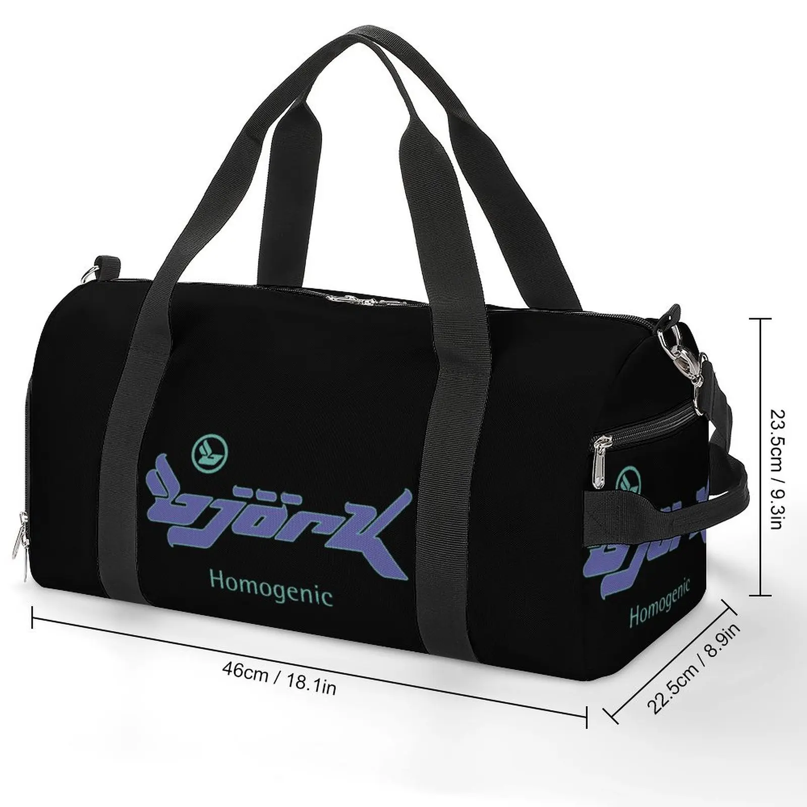Графический Однородный логотип Bjork, спортивная сумка для путешествий, спортивные сумки для тренировок, дизайн пары, Большая графическая сумка для фитнеса, Оксфордские сумки1