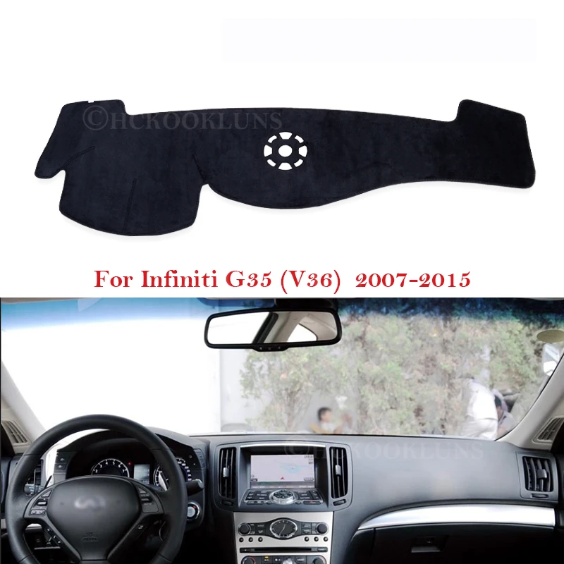 Защитная Накладка Крышки приборной панели для Infiniti G37 G35 G25 2007 ~ 2015 Седан Купе Ковер для Nissan Skyline Q40 V36 CV36 20141