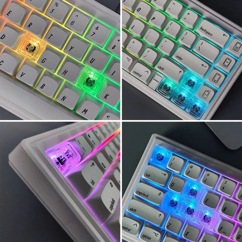 Игровая клавиатура 20шт XDA 1U 1X прозрачный слой кристально чистых клавишных колпачков с подсветкой для механической клавиатуры СДЕЛАЙ сам1