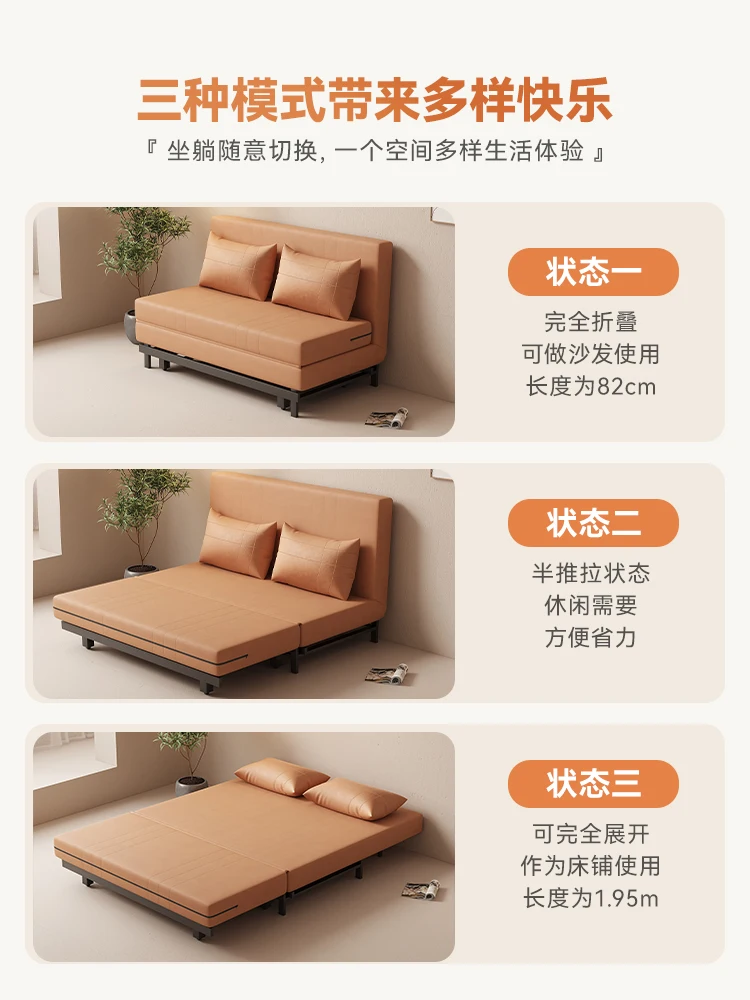 Раскладной диван-кровать для двухместного использования На балконе маленькой квартиры, многофункциональный выдвижной, Новый одноместный1