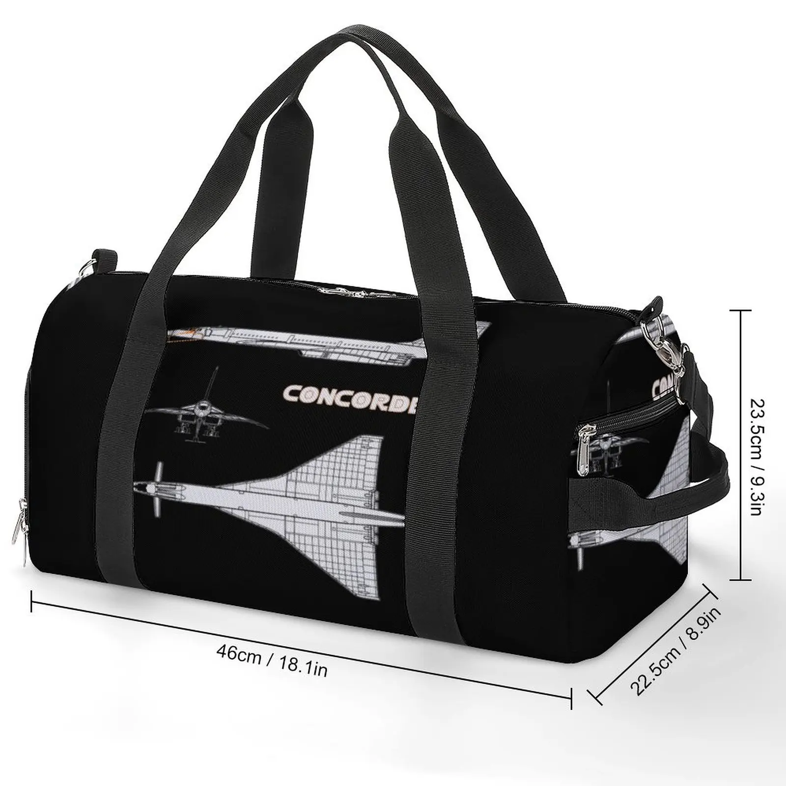 Спортивные сумки Concorde Supersonic Airplane, схема самолета, Тренировочная спортивная сумка с обувью, винтажные сумки, мужская уличная сумка для фитнеса1