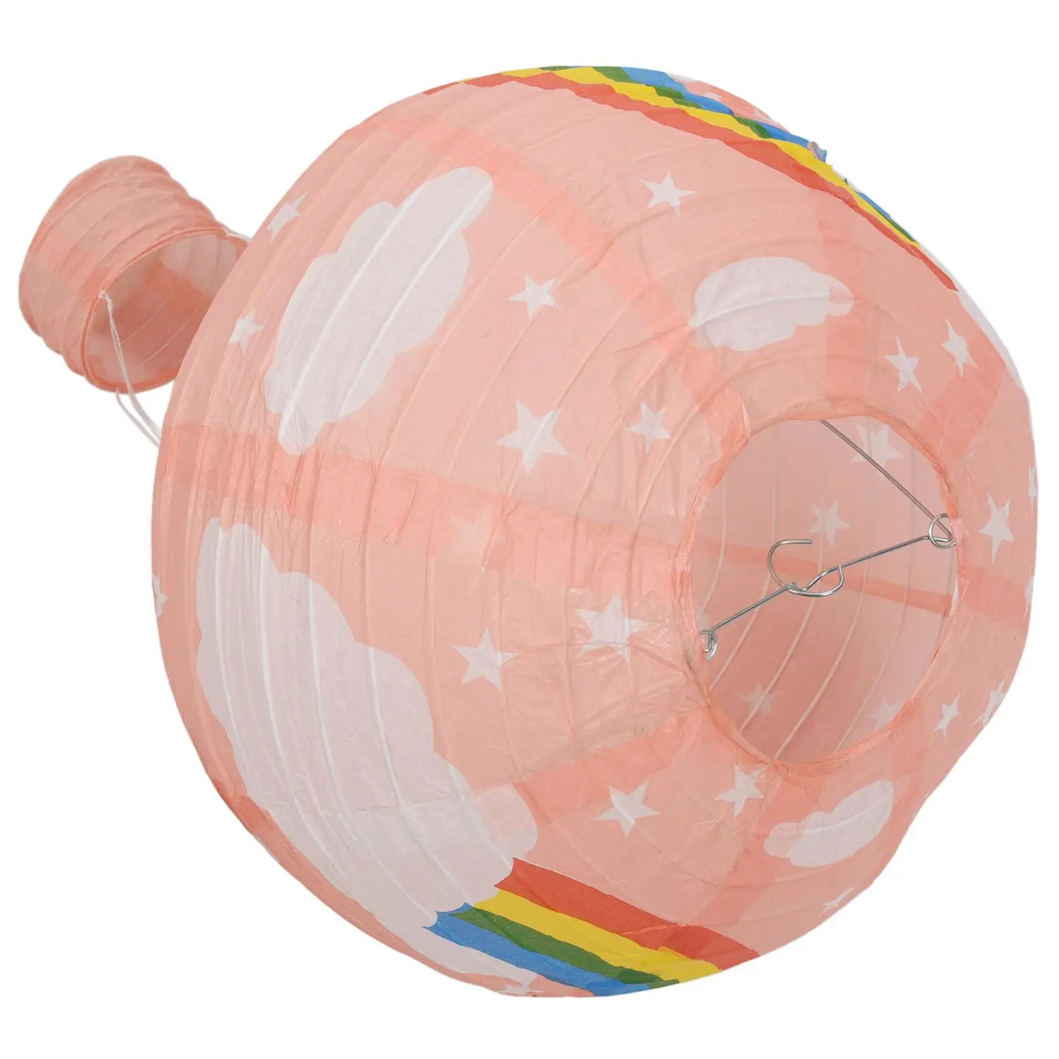 12-дюймовый Бумажный фонарь с воздушным шаром, Абажур, Потолочный светильник, Декор для свадебной вечеринки, Розовая радуга2