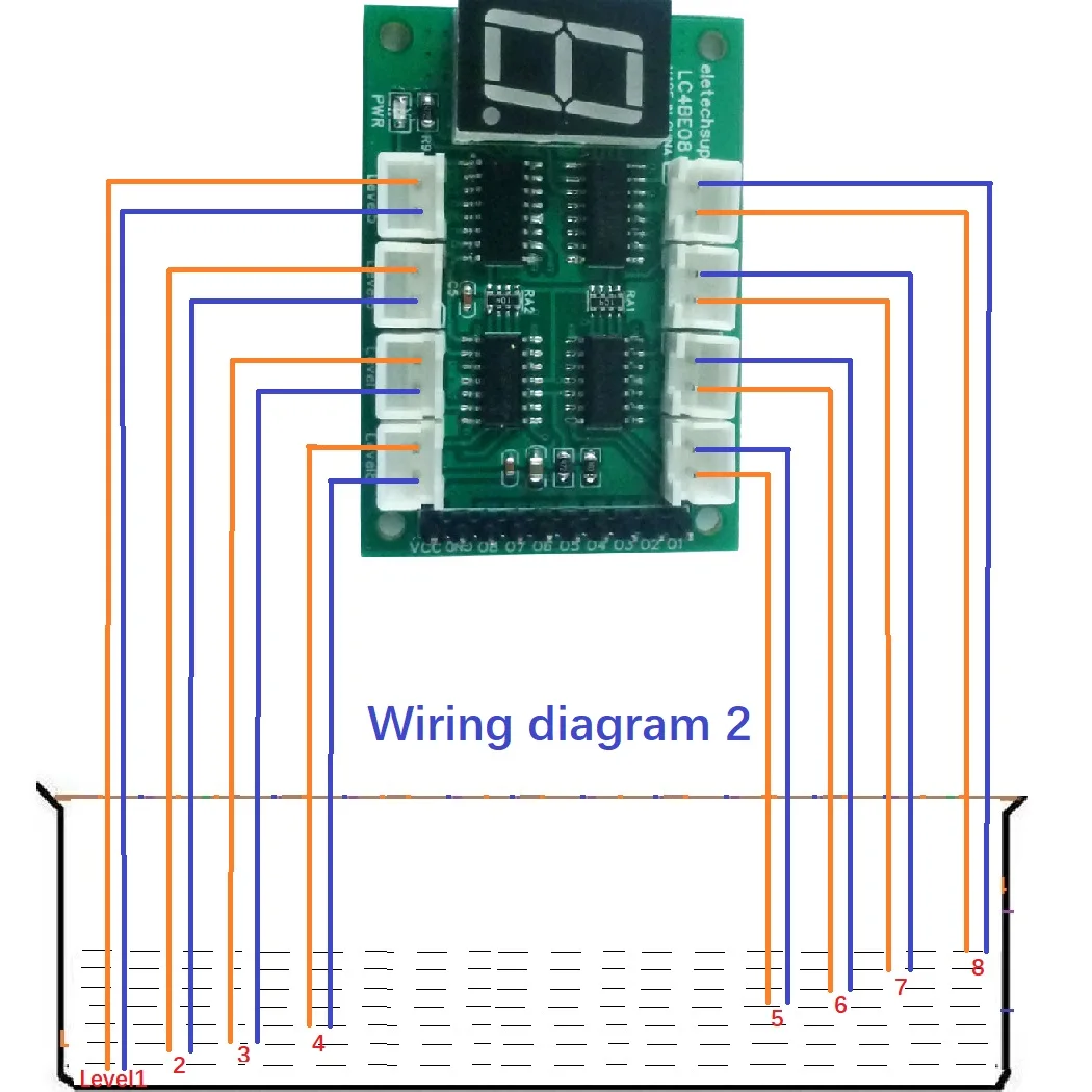 8-Канальный Цифровой Ламповый Дисплей Уровня Воды Плата Контроллера Модуль Датчика Жидкости для Arduino для UNO MEGA Raspberry pi ESP8266 NodeMCU2