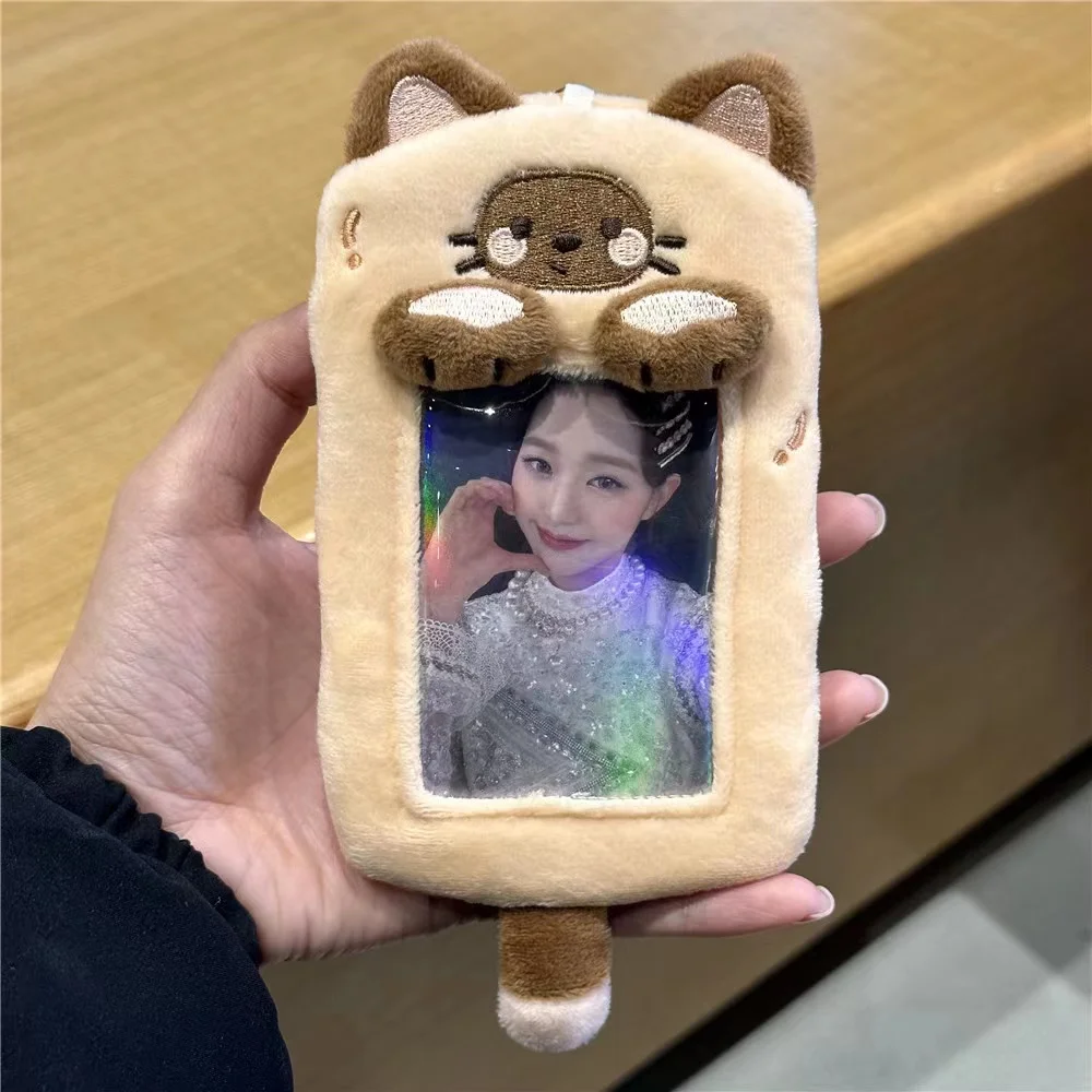 Kawaii Cartoon Cookies Cat modeling Плюшевый держатель для фотокарточек Kpop Держатель для фотокарточек Korea display кулон Школьные Канцелярские принадлежности2