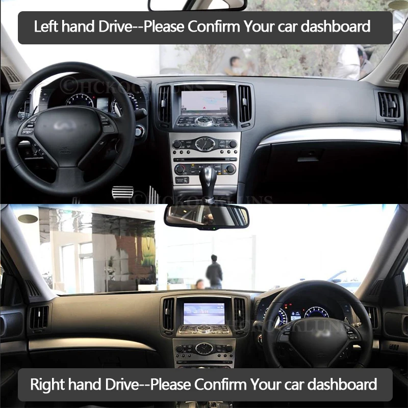 Защитная Накладка Крышки приборной панели для Infiniti G37 G35 G25 2007 ~ 2015 Седан Купе Ковер для Nissan Skyline Q40 V36 CV36 20142