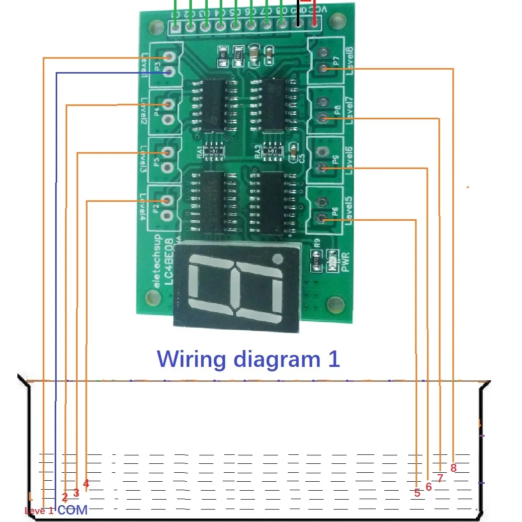 8-Канальный Цифровой Ламповый Дисплей Уровня Воды Плата Контроллера Модуль Датчика Жидкости для Arduino для UNO MEGA Raspberry pi ESP8266 NodeMCU3
