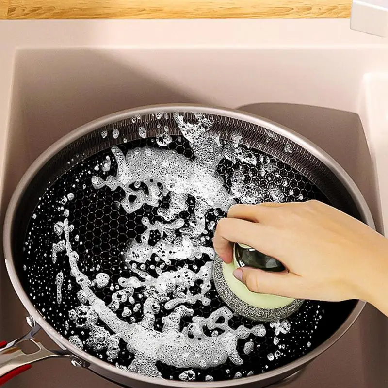 Автоматическая дозирующая жидкость для мыла нажимного типа, щетка для рук, щетка для чистки бытовой плиты, кухонная щетка для мытья посуды3