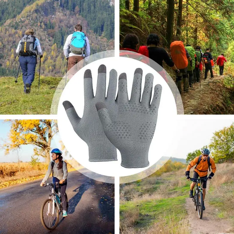 Велосипедные перчатки для мужчин, силиконовые нескользящие нейлоновые велосипедные перчатки с ладонями, аксессуары для велоспорта, Весенне-осенние принадлежности, дышащие солнцезащитные средства3