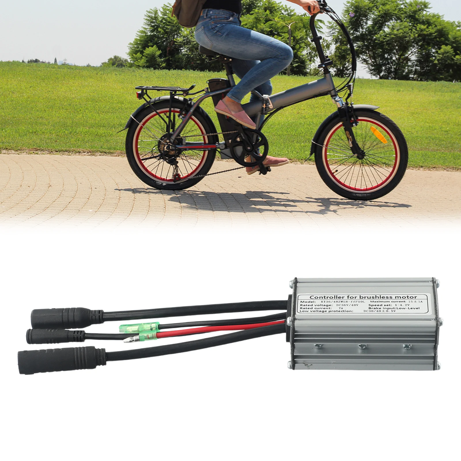 Водонепроницаемый разъем Компактный и легкий контроллер электрического велосипеда для наружного использования, совместимый с системой EBike KT серебристого цвета3