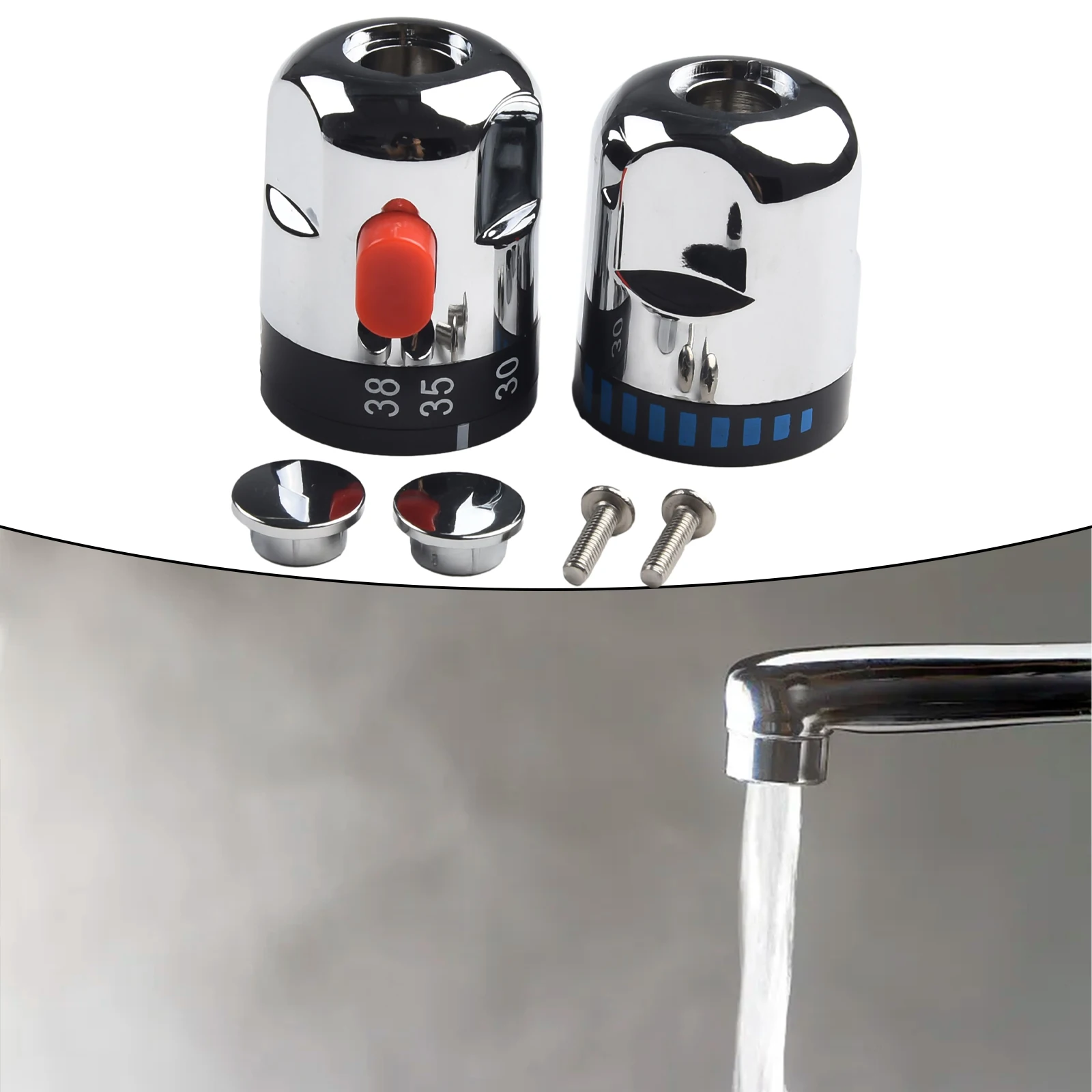 Ручка термостатического управления, ручка включения-выключения воды, комбинированная ручка для смесителя для ванны, душа, Термостатический клапан, смесители для ванной3