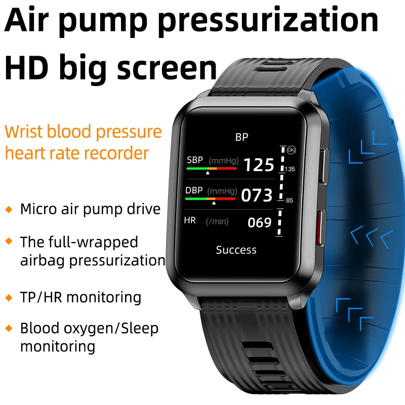 Умные часы SKMEI P60 PPG Кровяное давление Кислород В крови Частота сердечных сокращений Умные часы с полной подушкой безопасности3