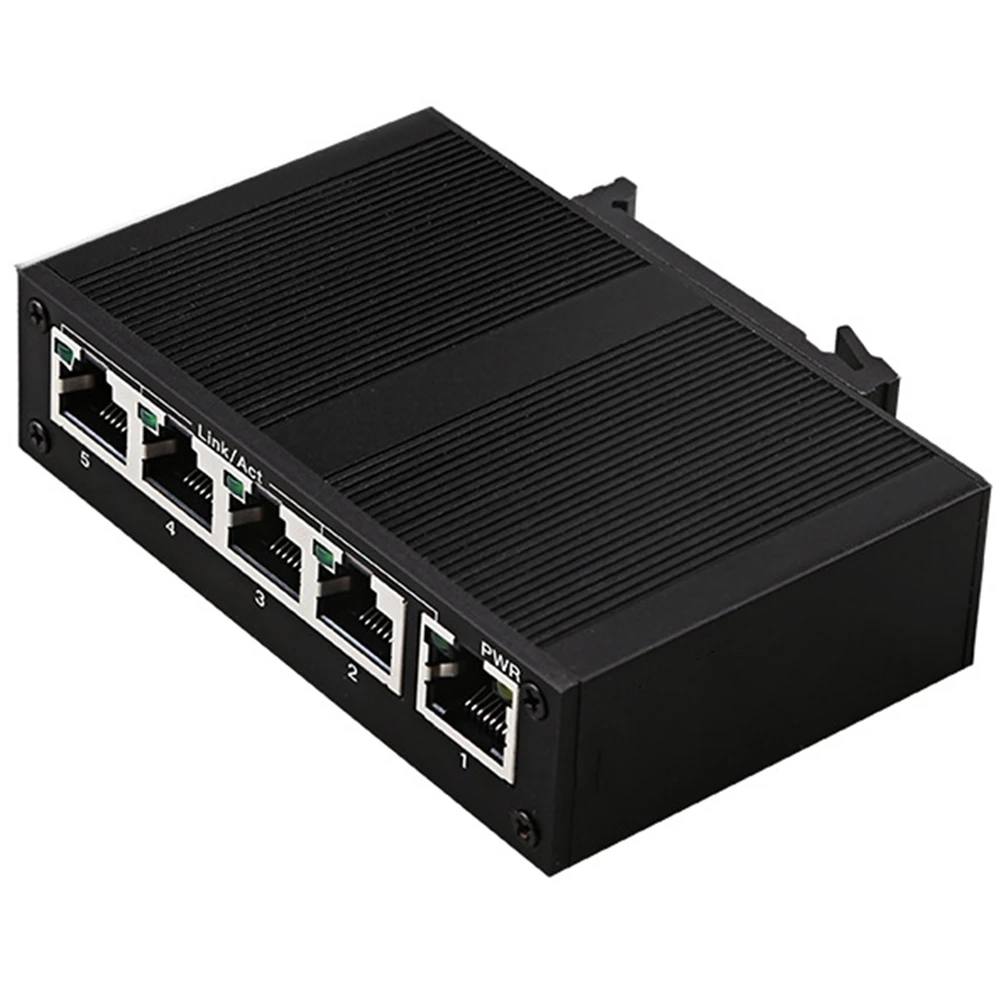 5-портовый сетевой коммутатор 100 Мбит/с Ethernet промышленного класса, Неуправляемый промышленный сетевой Разветвитель рельсового типа4